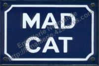 Plaque émaillée (10x15cm) Mad cat