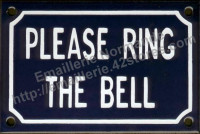 Plaque émaillée (10x15cm) Please ring the bell