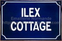 Plaque émaillée personnalisée (20x30cm) ARIAL MAJUSCULE