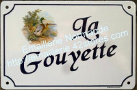 Plaque de maison (20x30cm) typographie BC