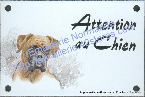 Plaque émaillée 10x15cm : Attention aux chiens + 1 décor parmi la liste -  EMAILLERIE NORMANDE fabricant français de plaques émaillées